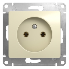 Schneider Electric Glossa Бежевый Розетка без заземляющих контактов механизм IP20 скрытая установка GSL000241