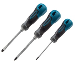 12167 Набор отвёрток комбинир.3 шт, S2, трехкомп.рукоятка/Gr