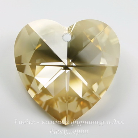 6228 Подвеска Сваровски Сердечко Crystal Golden Shadow (28 мм)