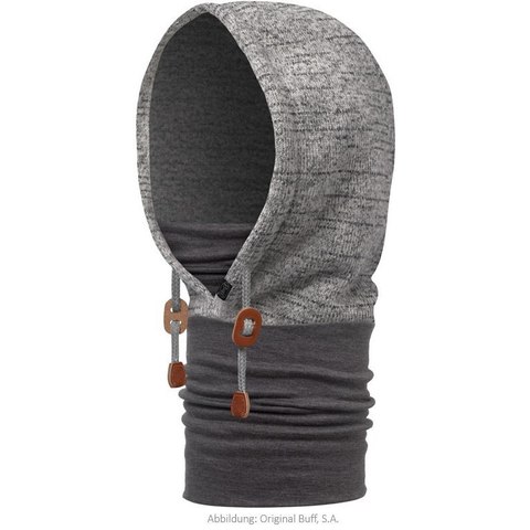 Картинка шарф-капюшон Buff Hoodie Thermal Melange Grey - 1