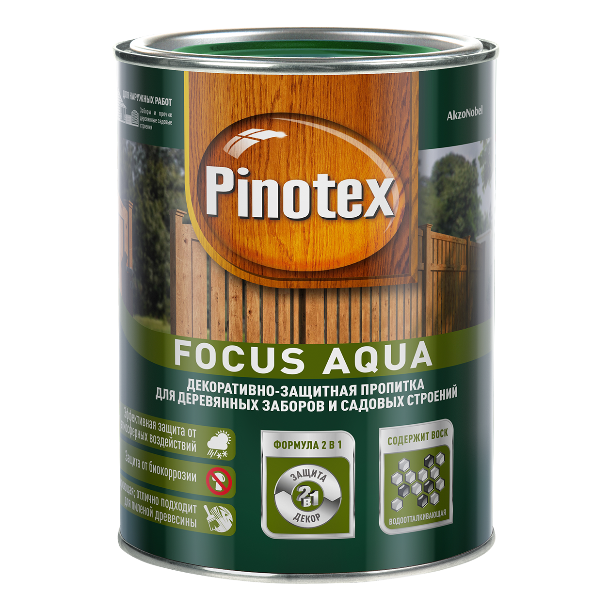 Pinotex Focus Aqua /  Фокус Аква защитная пропитка для .
