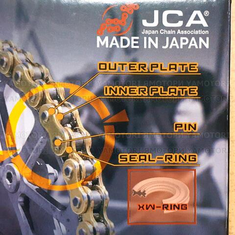 Мотоцепь мото цепь RK 520EXW-120 CL Чёрная 520