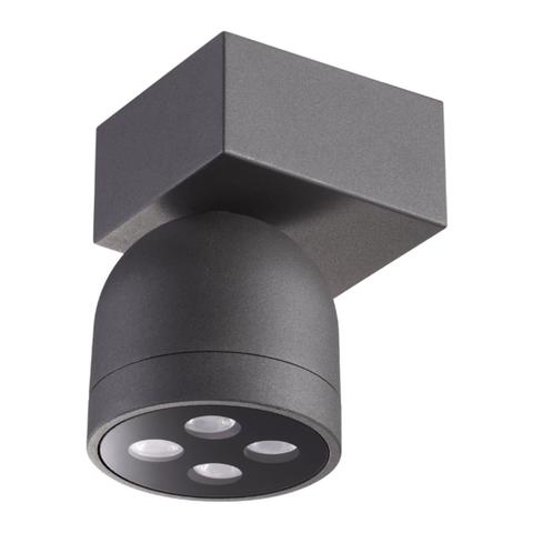 Уличный потолочный светодиодный светильник 358113 STREET NT19 160 темно-серый IP65 LED 3000К 10W GALEATI
