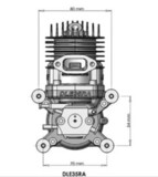 Двигатель бензиновый (ДВС) DLE 35RA для радиоуправляемых авиамоделей