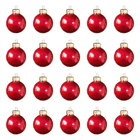 Набор ёлочных украшений (шар) Vintertid, 20 шт, 3,5 см, пластик, красный