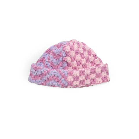 Шапка Jacob Cro Beanie Twins " Pink and Dry Gras"