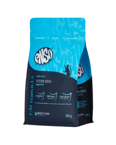 ENSO CF Sterilized сухой корм для стерилизованных кошек белая рыба/клюква 350 г