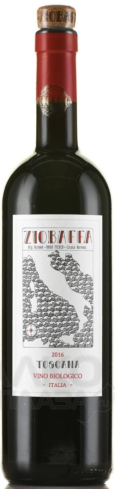 Вино ЗИОБАФФА Тоскана Биолоджико ИГТ полусухое красное 0,75л.(4011)