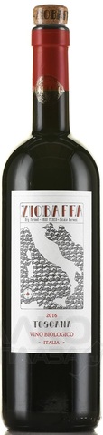 Вино ЗИОБАФФА Тоскана Биолоджико ИГТ полусухое красное 0,75л.(4011)