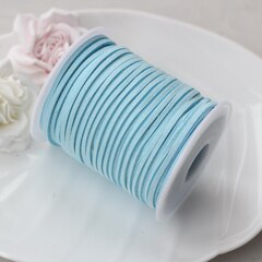 Шнур замшевый (искусственный), небесно-голубой, 2,3*1 мм, 1 метр, ШН011