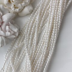 Жемчуг натуральный речной, рис, 2,8-3,8 мм, 1 нить, Ж015