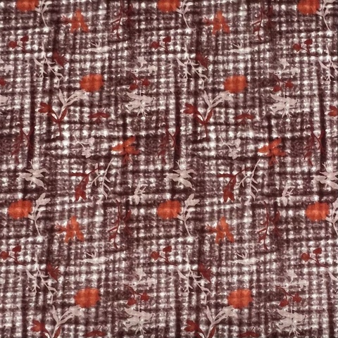 ЛИСТЬЯ НА БУКЛЕ, ИМИТАЦИЯ - 100% хлопок