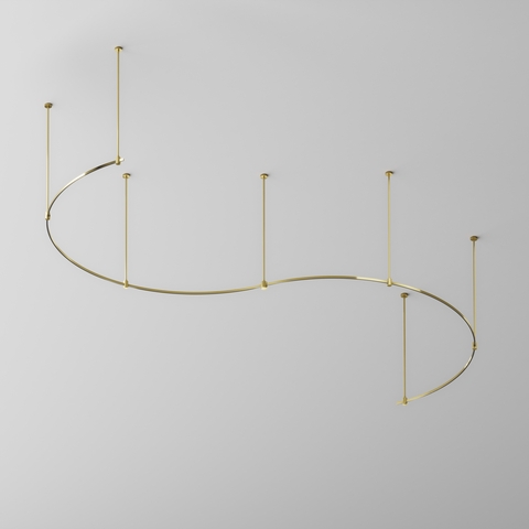 Шинопровод круглый из полукругов 1800мм Maytoni Flarity латунь TRX154-2SR-D1800-BS