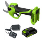 Секатор аккумуляторный Greenworks PR24320, 24V, 32 мм, c 1 х АКБ 2 Ач
и ЗУ (PR24320UA)