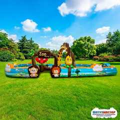 Автодром надувной «Сафари-парк» детский, 12×10×2,5 м