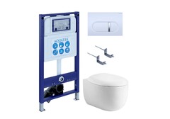 Aquatek SET Aquatek АЛЬТАИР cm-042 4в1 SET Aquatek АЛЬТАИР cm-042 4в1 (рама Aquatek INS-0000025 +крепление KKI-0000002 +кнопка KDI-0000042 +унитаз AQ1980-00 +тонкое сиденье с механиз) фото