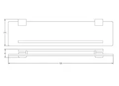 Полка стеклянная BELZ B90907, черный