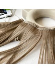Волосы - трессы для кукол, прямые, 15 см*1 метр, цвет русый-пепельный, набор 2 шт.