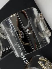 20175-Браслет манжета широкий CHANEL с лого из латуни в позолоте lux