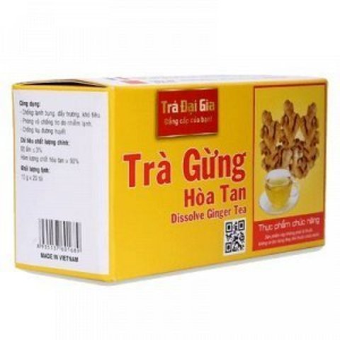 Растворимый имбирный чай Tra Dai Gia - Коробка 50х20 штук.