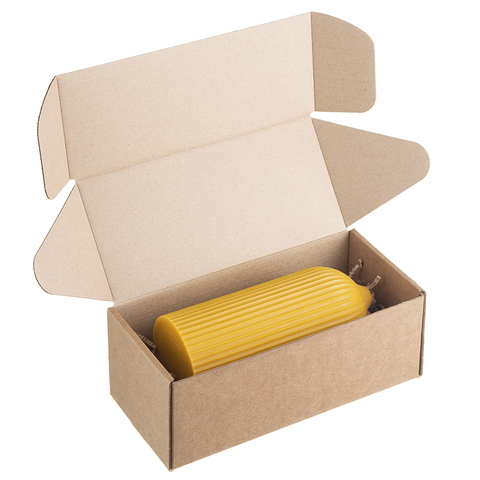 Свеча декоративная 16.5см Tkano Edge оранжевая