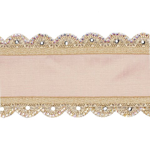 Лента с зеркалами 5м Goodwill кремовая/золотая