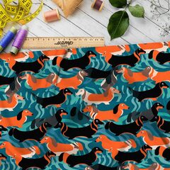 Ткань премиум дюспо абстрактные таксы