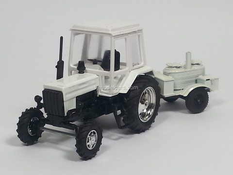 Tractor MTZ-82 Belarus with trailer field kitchen (black / white) Agat Mossar Tantal 1:43
