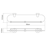 Isen K-4044 (ранее К-4024) Полка стеклянная с бортиком