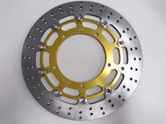Диск тормозной передний на YAMAHA YZF R6 , YZF R1 04-06/15-21, YZF R1M, FZ1 / FZS FAZER ,MT-10 ABS, V-MAX 1700 золотой