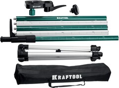 KRAFTOOL SP 36, элевационная распорная наборная штанга-штатив с треногой (34723)