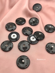 Кнопки пришивные черные перламутровые