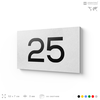 Табличка с номером 25 на дверь квартиры, для офиса, кабинета, аудитории, склада, белая 120х70 мм, Айдентика Технолоджи