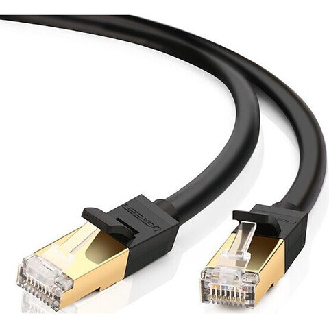 Кабель  UGREEN NW107 (11229) Cat 7 F/FTP Lan Cable, 0,5м, черный