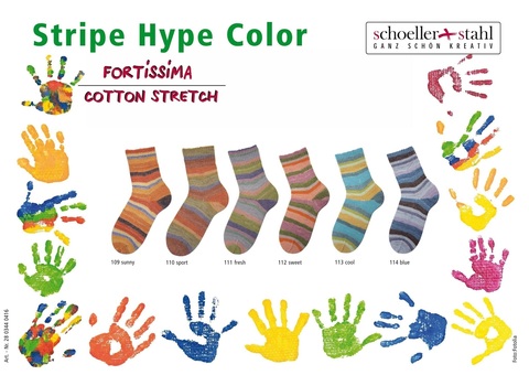 Fortissima Cotton Stretch Stripe Hype Color