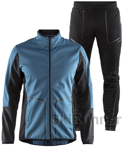 Элитный лыжный костюм Craft Sharp Softshell XC Blue мужской