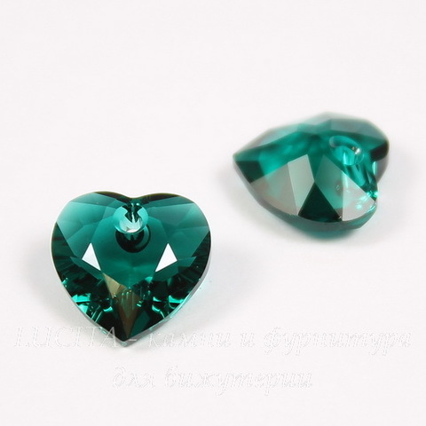 6432 Подвеска Сваровски Сердечко Heart Cut Emerald (10,5 мм)
