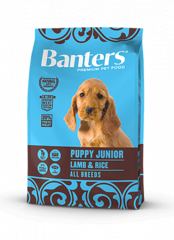 Banters Puppy Junior ягненок с рисом сухой корм для щенков 3 кг