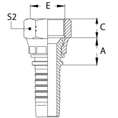 Фитинг DN 32 JIC (Г) 1.7/8 накидная гайка POWERMASTER