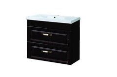 Тумба Классика с умывальником COMO 80, подвесная 2 ящика, венге