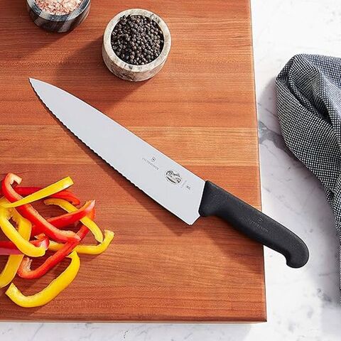 Нож кухонный Victorinox для разделки мяса, 25 см, Fibrox, чёрный (5.2033.25)