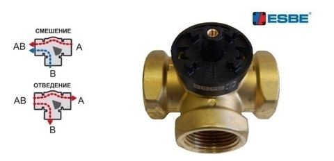 Трехходовой смесительный клапан ESBE VRG 131 40-25 RP 1 ½