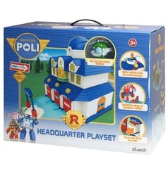 Robocar Poli Штаб-квартира с металлической фигуркой Хэли в комплекте (83156)