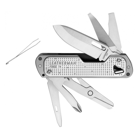 Мультитул Leatherman Free T4 12 функций, серебристый (832686)