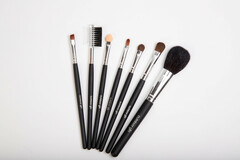 OG Набор кистей из натуральной щетины № 7 в кошельке на завязках ЧЕРНЫЙ (7 кистей)