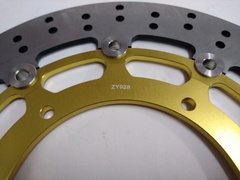 Диск тормозной передний на YAMAHA YZF R6 , YZF R1 04-06/15-21, YZF R1M, FZ1 / FZS FAZER ,MT-10 ABS, V-MAX 1700 золотой