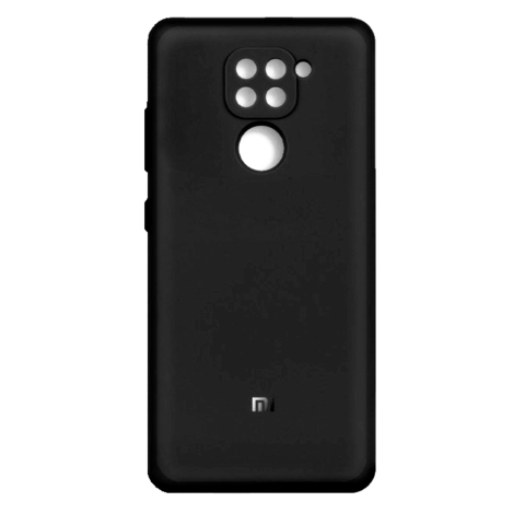 Силиконовый чехол Silicone Cover для Xiaomi Redmi Note 9 (Черный)