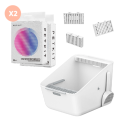 Pura Cat+ 2 упаковки наполнителя 5в1  + сменный картридж для smart odor