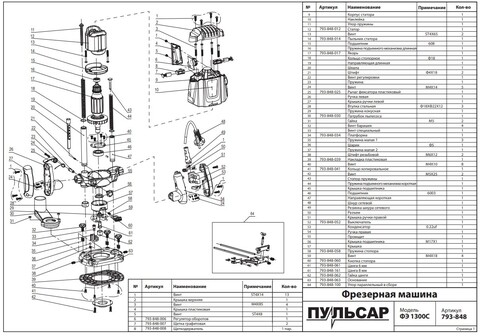 Щетка графитовая ПУЛЬСАР ФЭ 1300C