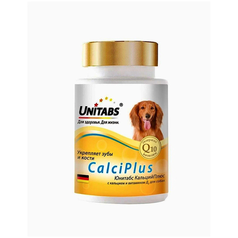 Витаминно-минеральный комплекс для собак Unitabs CalciPlus для зубов и костей, 200 таб.